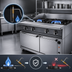 Thumbnail image #4 for Vulcan V Series Heavy Duty 12-Inch Commercial Gas Range with 2 Open Burners and Storage Cabinet Base