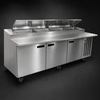 Thumbnail image #4 for Delfield LiquiTec 18648PTLP 48-Inch Single-Section Refrigerated Pizza Prep Table with Raised Rail, 20-Inch Cutting Board, 1 Door