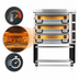 Thumbnail image #4 for PizzaMaster PM 833ED 3-Deck Modular Electric Pizza Oven with Ceramic Clay Hearth Stones