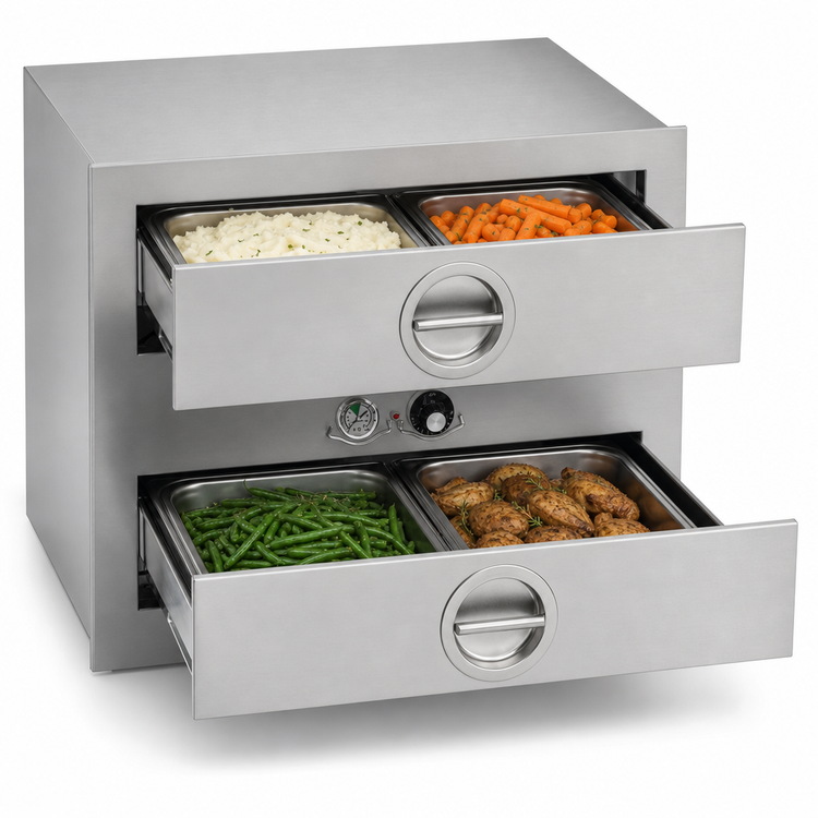 Product image #4 for Toastmaster Built-In Dual-Drawer Food Warming Drawer Unit with Thermostatic Controls