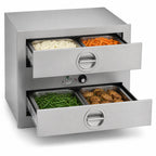 Thumbnail image #4 for Toastmaster (Middleby) 3B20AT09 Built-In Dual-Drawer Food Warming Unit with Thermostatic Controls, Stainless Steel