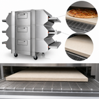 Thumbnail image #4 for Hot Rocks CLASSIC 9333 TRIPLE Triple-Stack Natural Gas Stone Conveyor Pizza Oven, 90" x 33" Baking Surface, Touchscreen Controls