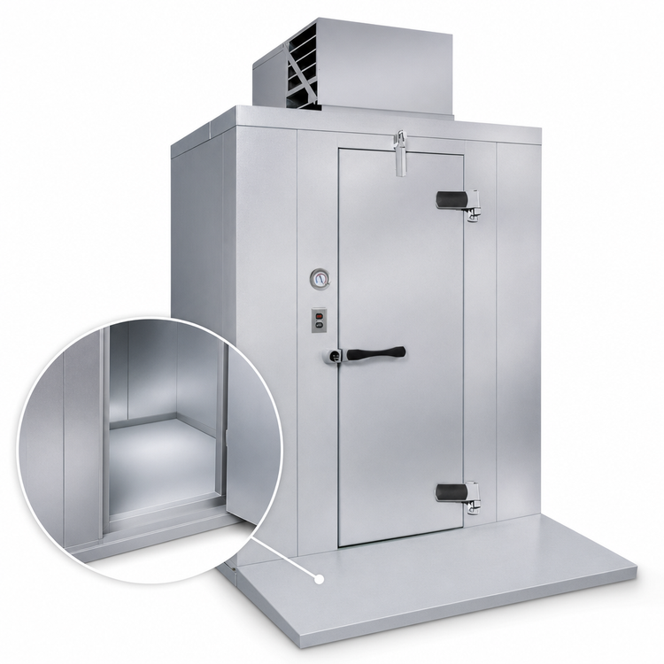 Product image #4 for Polar-Pak Indoor Walk-In Cooler with Floor, Top-Mounted Self-Contained Refrigeration, Nominal 10' x 10' x 7'6.25"