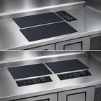 Thumbnail image #4 for Hatco IRNG-PB2-36 Drop-In Dual-Burner Induction Range with Programmable Digital Controls, Stainless Steel Housing and Black Glass-Ceramic Top