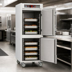 Thumbnail image #4 for Metro C5 C569-SDS-U Full-Height Mobile Heated Holding Cabinet with Solid Dutch Doors, 17 Sheet Pan or 32 Hotel Pan Capacity