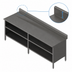 Thumbnail image #4 for John Boos Open-Front Enclosed Base Work Table, 108W x 30D, 16-Gauge 300-Series Stainless Steel Top, 5-Inch Backsplash