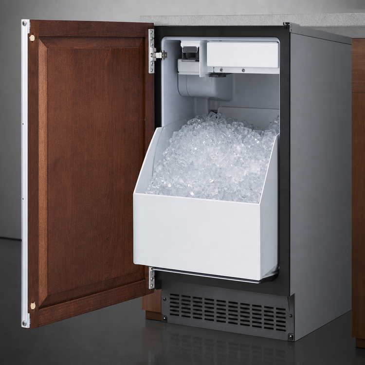 Product image #4 for Summit Commercial 15-Inch Panel-Ready Built-In/Freestanding Clear Ice Machine With Pump, 62 lb/Day