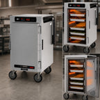 Thumbnail image #4 for Metro HotBlox™ HBCN8-DSPC-M Mobile 8-Pan Pass-Thru Insulated Holding Cabinet, Digital Touchscreen, Solid Front/Clear Rear Doors, 120V