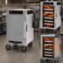 Thumbnail image #4 for Metro HotBlox Narrow 8-Pan Mobile Pass-Thru Insulated Holding Cabinet with Digital Touchscreen, Solid Front Door and Clear Rear Door