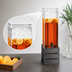 Thumbnail image #4 for Cal-Mil Midnight Bamboo 3 Gallon Square Beverage Dispenser with Ice Chamber and Crate Stand