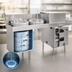 Thumbnail image #4 for Glastender GT-18+2-78L 78-Inch Side-To-Side Pass-Thru Low-Temperature Chemical Sanitizing Glasswasher Station
