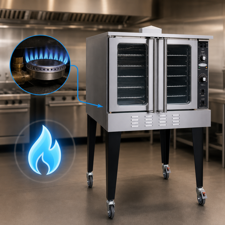 Product image #4 for Serv-Ware SGCO-1 Single Deck Full-Size Natural Gas Convection Oven