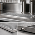 Thumbnail image #4 for Micro Matic 33-Inch Surface Mount Stainless Steel Drip Tray with Perforated Grill and Drain Nipple