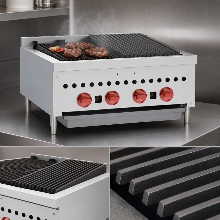 Product image #4 for Wolf SCB25 25-1/4-Inch Countertop 4-Burner Gas Charbroiler with Manual Controls