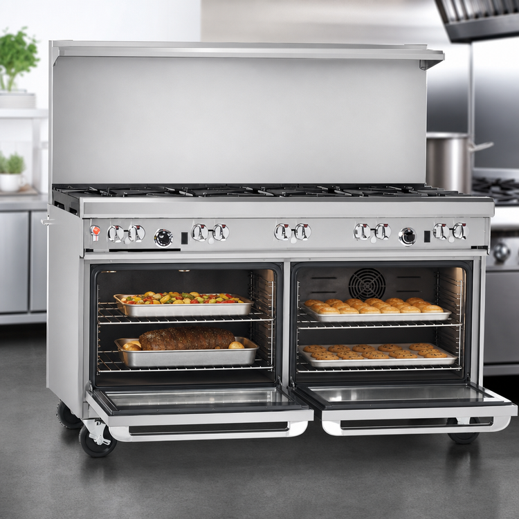 Product image #4 for Southbend Ultimate 60-Inch Gas Restaurant Range with 9 Open Burners, Standard Oven and Convection Oven