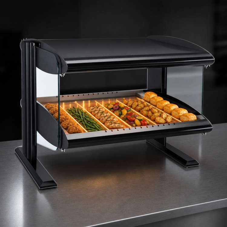 Product image #4 for Hatco Spot On Horizontal Heated Zone Merchandiser Warmer, Countertop, 60-Inch, Single Shelf, 6 Zones
