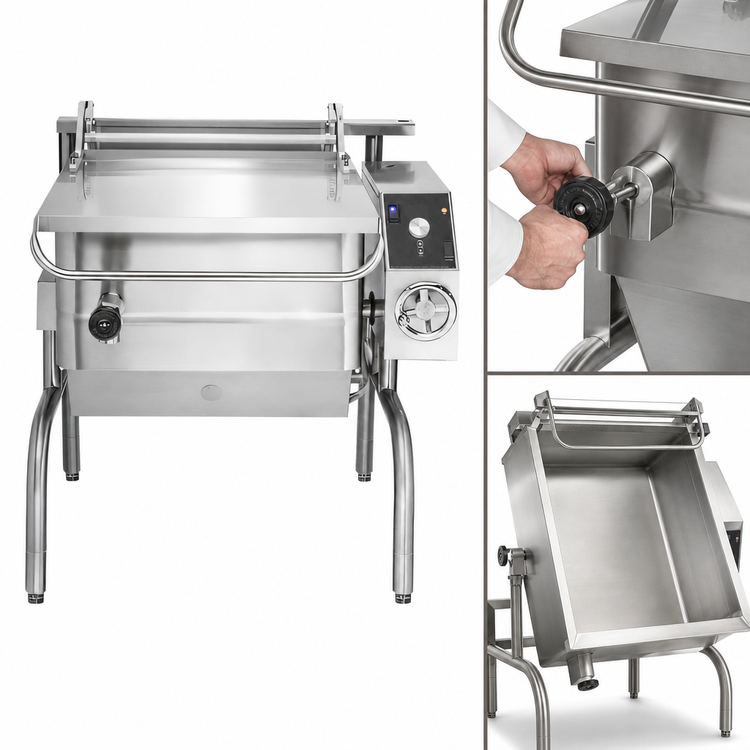 Product image #4 for Groen BPM-30EA Electric Manual-Tilt Braising Pan with Advanced Digital Controls, 30 Gallon