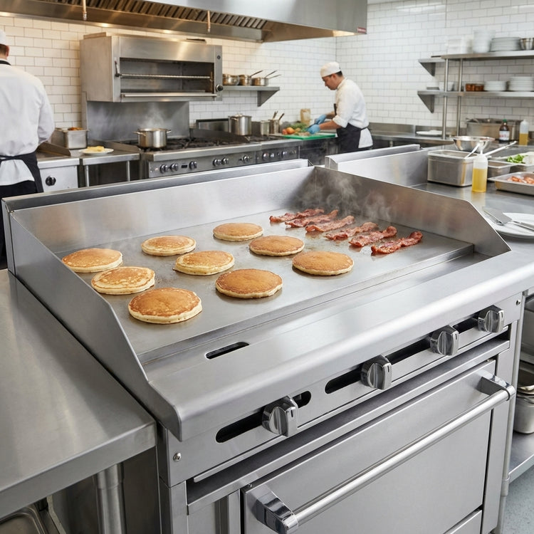 Product image #3 for Titan JTRH-36G-36 Heavy Duty 36" Gas Griddle Top Range with Standard Oven