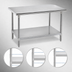 Thumbnail image #4 for Advance Tabco 84-Inch x 24-Inch 16-Gauge 304 Stainless Steel Work Table with Adjustable Undershelf