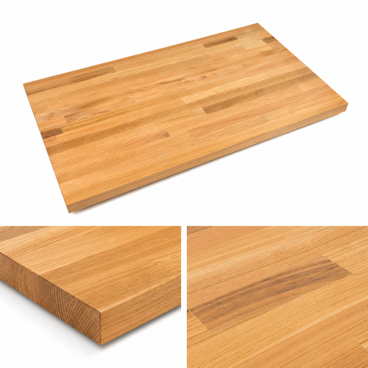 Product image #4 for Appalachian Red Oak Blended Edge Grain Island Countertop, 84 x 48 x 1-3/4 Inch Thick, Varnique Finish