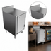Thumbnail image #5 for BK Resources Well Series Stainless Steel Underbar Cabinet with Locking Hinged Door and 6-Inch Adjustable Legs, 18 x 21 Inches