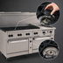 Thumbnail image #4 for Wolf Challenger XL 72-Inch Commercial Gas Restaurant Range with 8 Burners, 24-Inch Manual Griddle, and 2 Standard Ovens