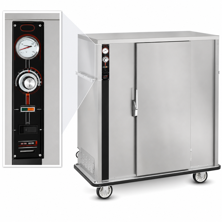 Product image #5 for FWE P-Series P-120 Mobile Heated Banquet Cart, 96-120 Covered Plate Capacity, Single Door