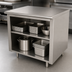 Thumbnail image #4 for Advance Tabco 120-Inch x 30-Inch Open Front Cabinet Base Work Table With 14 Gauge 304 Stainless Steel Top