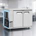 Thumbnail image #5 for Atosa 57-4/5-Inch Two-Section Back Bar Cooler with Solid Locking Doors, 17.3 Cu. Ft., Stainless Steel, Side-Mount Refrigeration