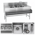 Thumbnail image #4 for Eagle Spec-Bar B4-3-L-19 Three-Compartment Underbar Sink — 48 Inches W x 19 Inches D x 37 Inches H (Left Drainboard)