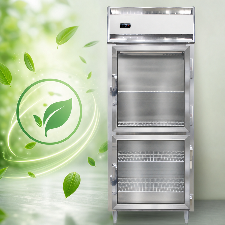 Product image #4 for Continental Refrigerator Designer Line D1FENGDHD One-Section Wide Reach-In Freezer with Half-Height Glass Doors