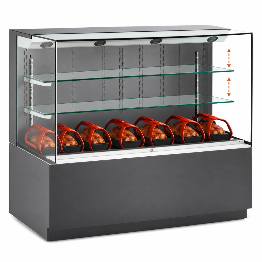 Two Adjustable Glass Shelves