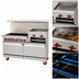 Thumbnail image #4 for American Range 60-Inch Gas Restaurant Range with 4 Open Burners, 36-Inch Raised Griddle/Broiler, and Double Storage Base Cabinets