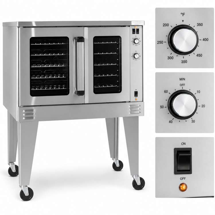 Product image #4 for Southbend Platinum PCG50S/S Full-Size Single Deck Gas Convection Oven, 50,000 BTU, Standard Controls