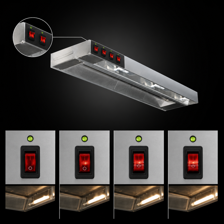 Product image #4 for Eagle RedHots 108-Inch Single Lighted High-Watt Rod-Type Strip Heat Lamp, 208V