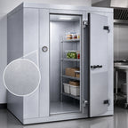 Thumbnail image #4 for Kolpak Kold-Front KFX8-0610-CR Indoor Floorless Walk-In Cooler with Remote Refrigeration, 26-Gauge Embossed Galvalume, 6' x 10' x 8'6"