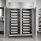Thumbnail image #4 for Hoshizaki HC2A-HS Two-Section Upright Reach-In Heated Holding Cabinet, Half Stainless Steel Doors, 36 Sheet Pan Capacity