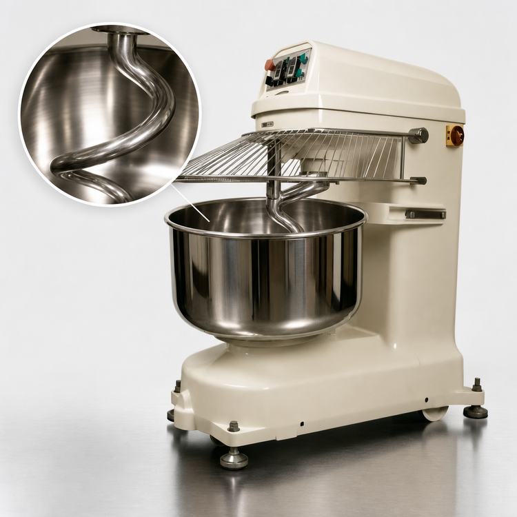Product image #4 for Commercial Spiral Dough Mixer, 84 Qt Bowl, 50 kg Capacity, Floor Model