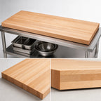 Thumbnail image #4 for John Boos Boos Block KCT2-12030-V 120-Inch x 30-Inch Edge Grain Maple Kitchen Countertop, 2-1/4-Inch Thick, Varnique Finish