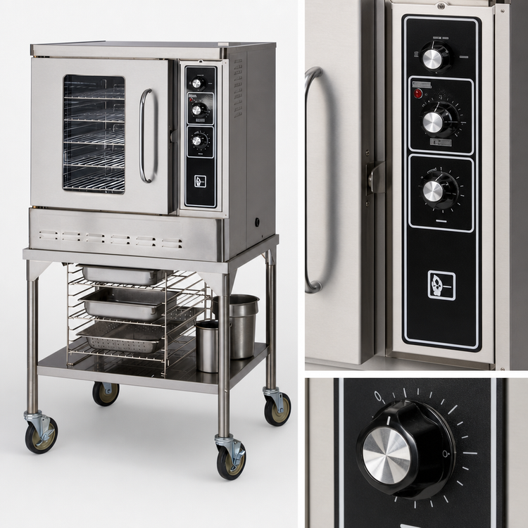 Product image #4 for Blodgett Premium Series DFG-50 Half-Size Dual Flow Gas Convection Oven, 5-Pan Capacity, Solid State Controls