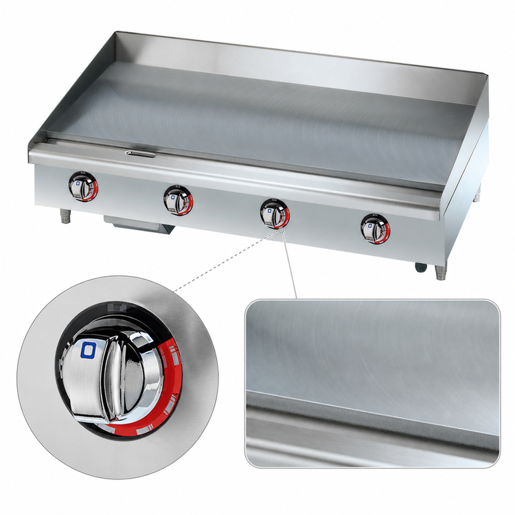 Product image #4 for Star-Max Heavy-Duty 48-Inch Electric Countertop Griddle with 1-Inch Polished Steel Plate