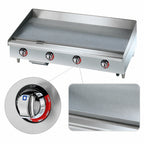 Thumbnail image #4 for Star (Middleby) Star-Max 548TGF Heavy-Duty 48-Inch Electric Countertop Griddle, 1-Inch Polished Steel Plate, Thermostatic Control