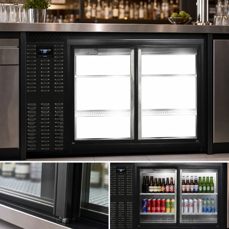 Product image #4 for Continental Refrigerator BB50NSGDPT 50" Pass-Thru Sliding Glass Door Back Bar Cooler