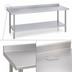 Thumbnail image #4 for Duke 16-Gauge 400 Series Stainless Steel Work Table with 1-1/8-Inch Riser and Stainless Undershelf, 36 x 144 Inches