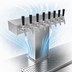 Thumbnail image #4 for Perlick Wide Base Tee Draft Beer Tower, Air-Cooled Stainless Steel, 8 Faucets