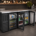 Thumbnail image #4 for Beverage-Air BB94HC-G-B Three-Section Glass-Door Back Bar Refrigerator, 94-Inch Wide, Black Exterior, Stainless Steel Top