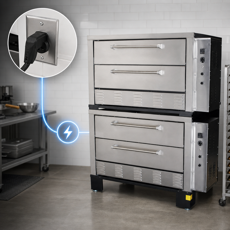 Product image #4 for Peerless CE62PESC Double-Stacked Electric Deck Pizza Oven