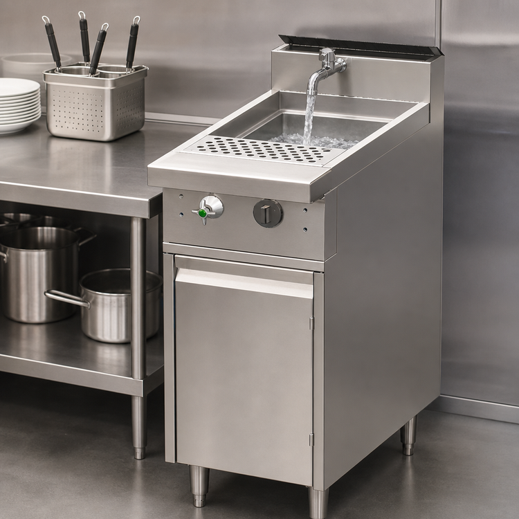 Product image #4 for Titan Heavy Duty Gas Pasta Cooker with 11-Gallon Removable Tank, 16-Inch Wide