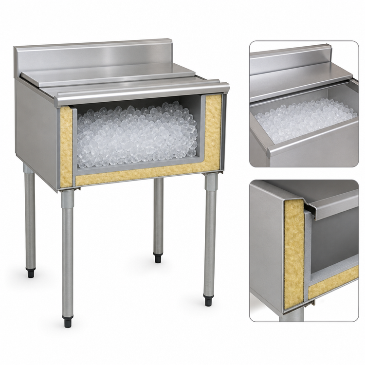 Product image #4 for Eagle 1800 Series Underbar Ice Chest with 12-Inch Deep Insulated Bin, 22 lb. Capacity
