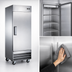 Thumbnail image #4 for Omcan 23 Cu. Ft. One-Section Reach-In Refrigerator with 1 Solid Door and Bottom-Mount Self-Contained Refrigeration
